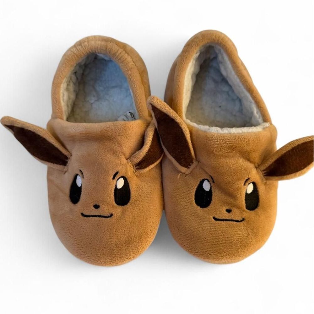 Pokemon Brown and Tan Slippers